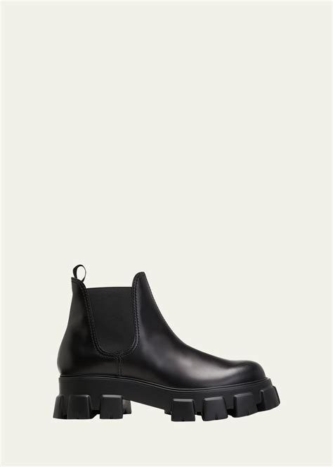 prada monolith brushed|prada chelsea monolith boots.